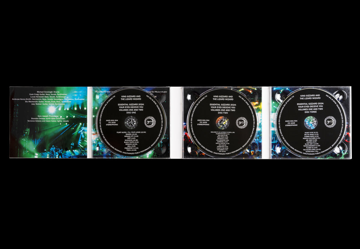 KING GIZZARD AND THE LIZARD WIZARD - ESSENTIAL GIZZARD 2024: YOUR EYES DECEIVE YOU, VOLUMES ONE & TWO (ANCD 003/004)