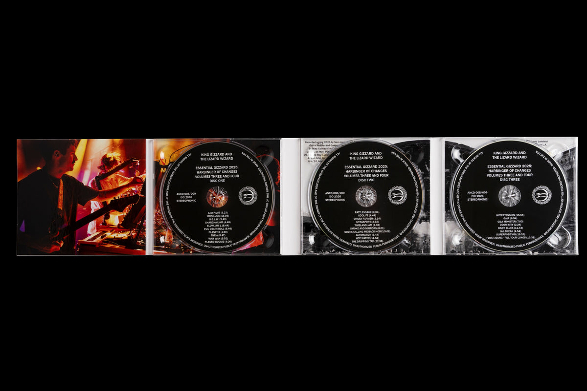 KING GIZZARD AND THE LIZARD WIZARD - ESSENTIAL GIZZARD 2025: HARBINGER OF CHANGES, VOLUMES THREE AND FOUR (ANCD 008/009)